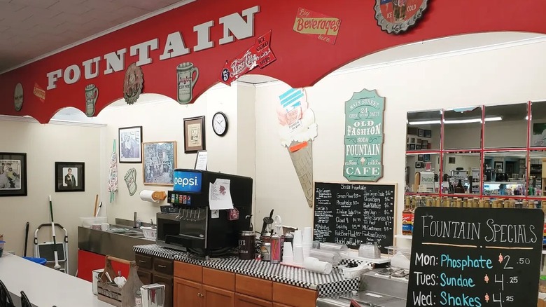 Doane's Valley Pharmacy soda fountain in Cashmere, Washington