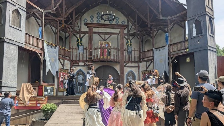 Performers on stage at the Renaissance Festival in Fairburn.
