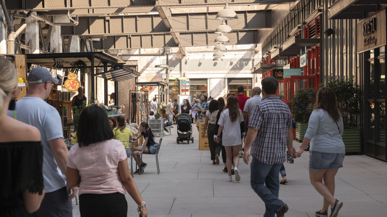 People walking in the Ponce City Market