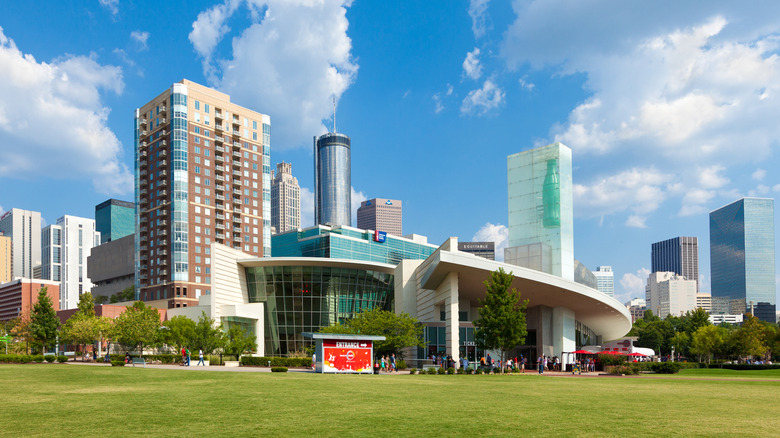 Exterior of the World of Coca-Cola Museum in Atlanta