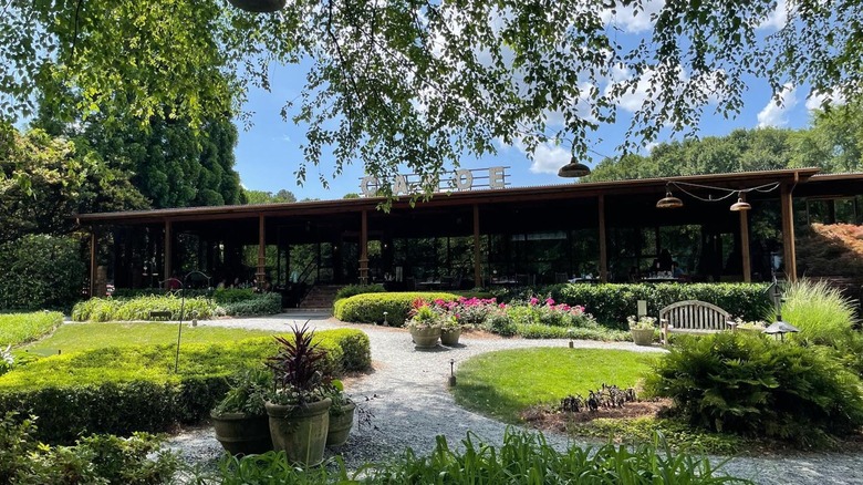 pathways and garden riverside at Canoe restaurant in Atlanta