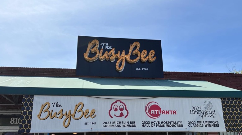 The front of the Busy Bee Cafe