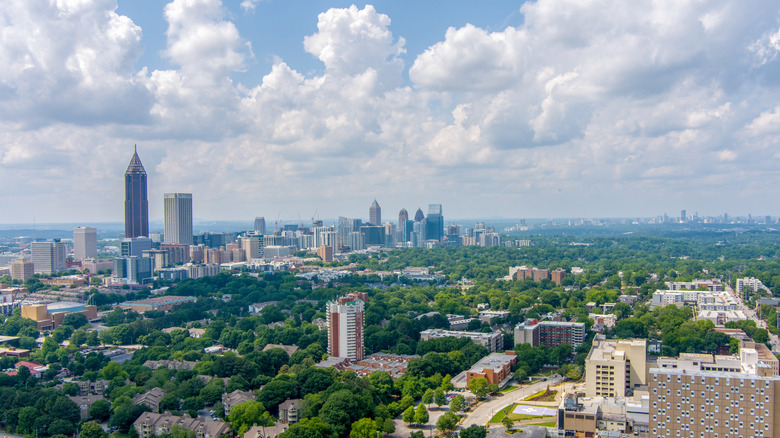 Aerial view of the Atlanta skyline