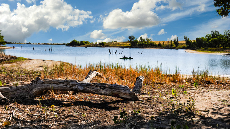 A view of the water in Aurora Reservoir