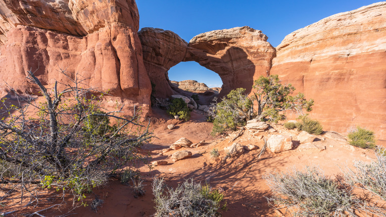 The Broken Arch Trail in Arches National Park, Utah, USA