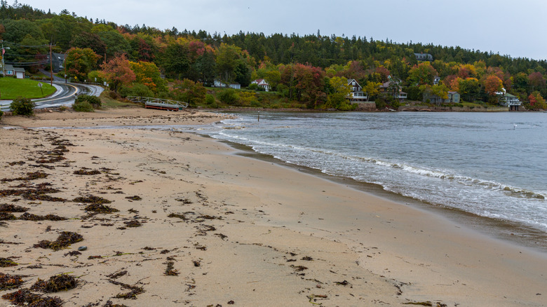 Seal Harbor Beach on the coast of Mount Desert Island, Maine