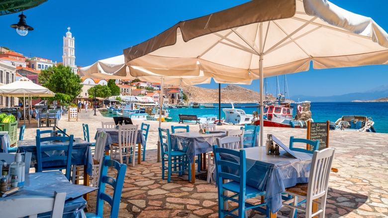 Taverna on the water, Greece