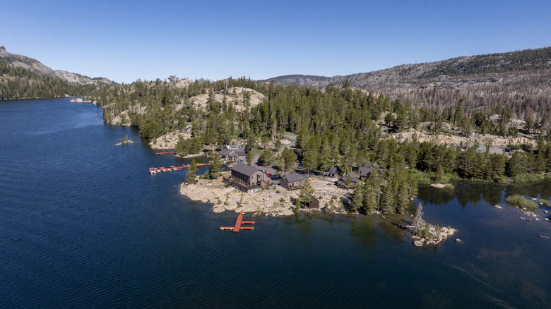 cabins on the shores of Caples Lake