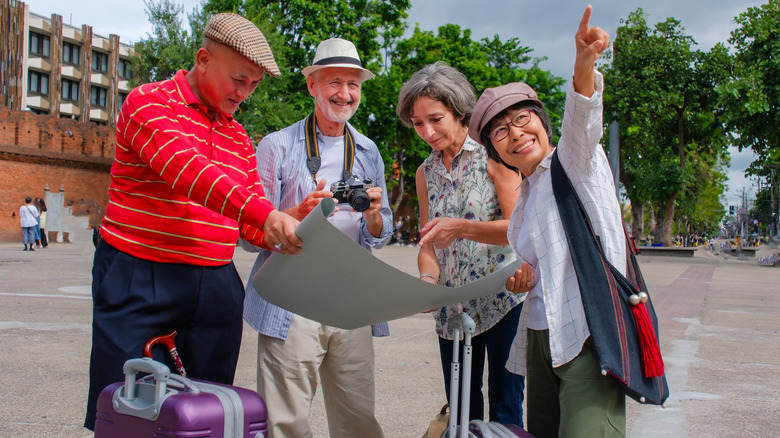 Elderly group on tour