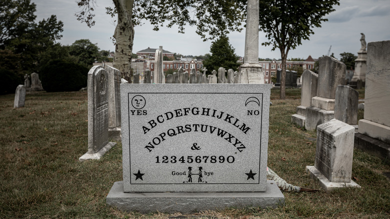 Ouija board inventor grave marker in Baltimore, Maryland