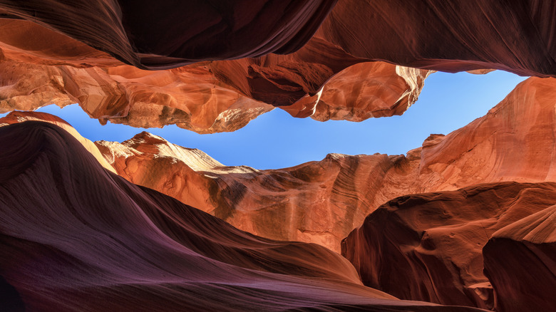 The red and orange hues of Canyon X in Arizona