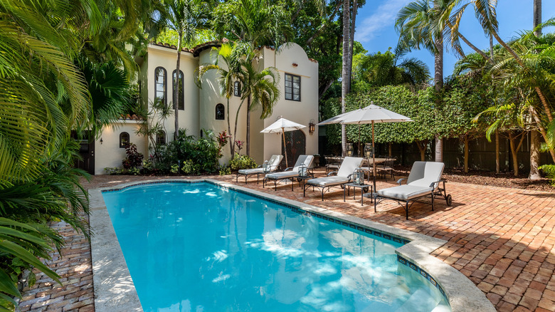 A backyard swimming pool in Florida
