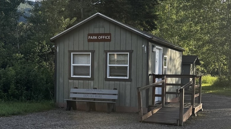 The park office at Beavertail Hill State Park in Montana