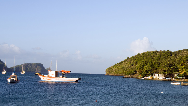 Small boats off Bequia's coast