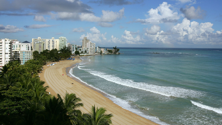 A view of Isla Verde Beach in San Juan.