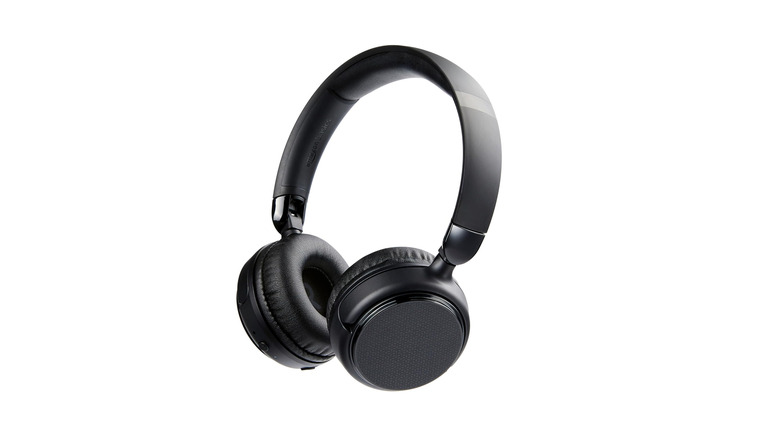 A pair of Amazon Basics Bluetooth Headphones.