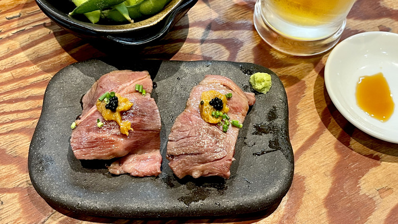 Kobe steaks in Osaka.