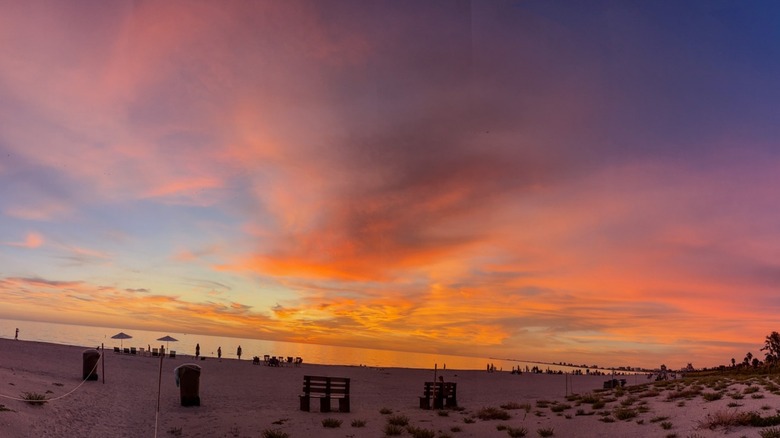 A sunset on St. Pete beach near Inn on the Beach
