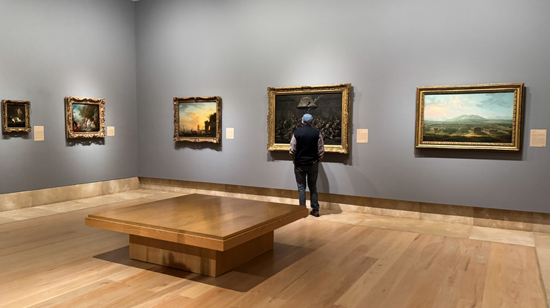 A man viewing art at the Norton Simon Museum in Pasadena