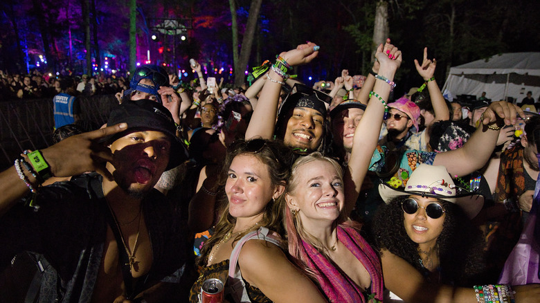 Music fans enjoying Bonnaroo Music Festival