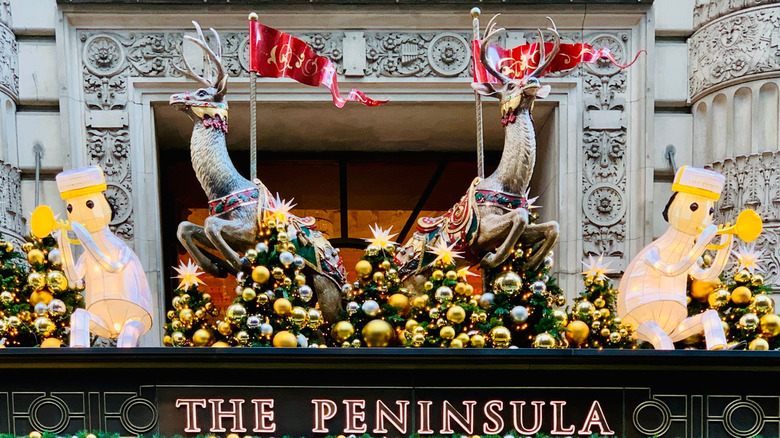 Holiday decor at Peninsula New York