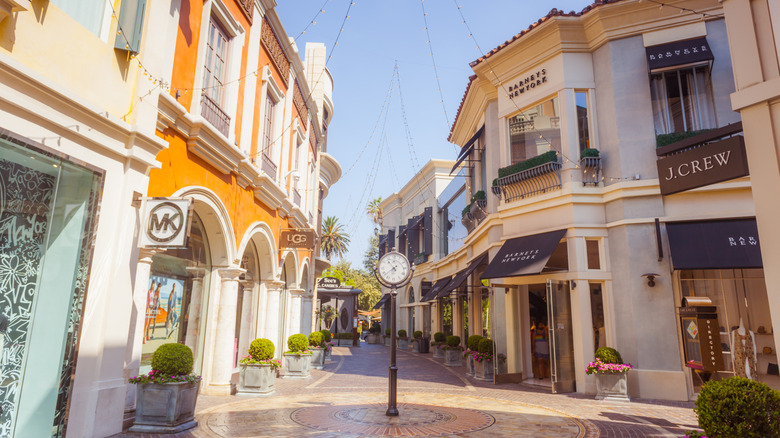 A street promenade at The Grove in Los Angeles.