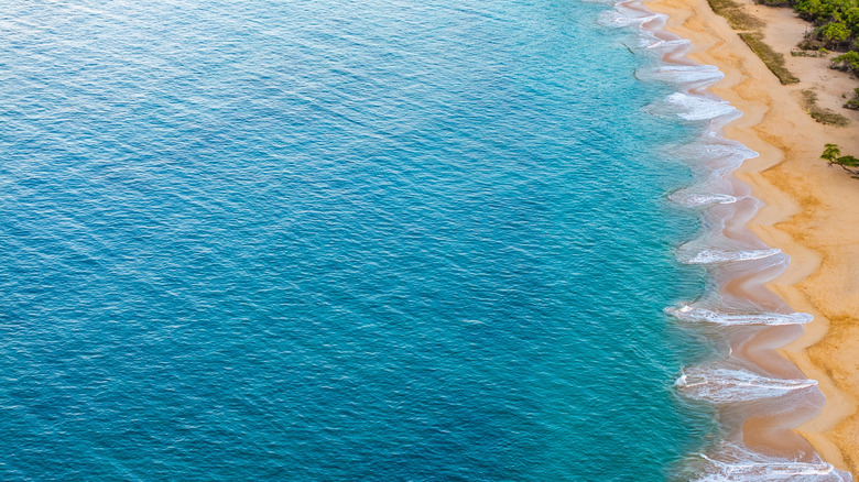 Aerial view of Makena State Park, Maui, Hawaii