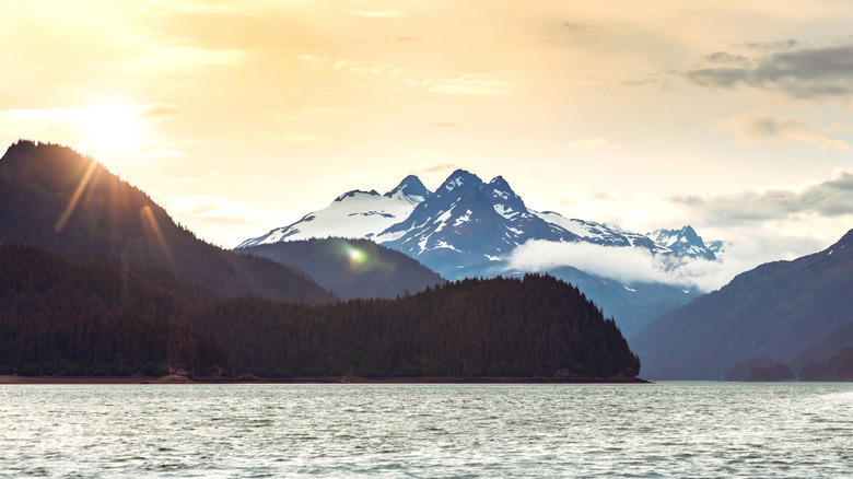 Sunset in summer at Kachemak Bay State Park