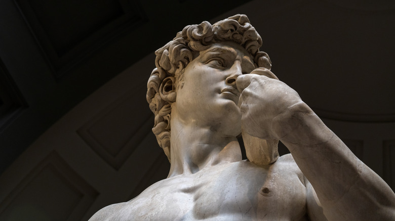 Michelangelo's David statue in museum