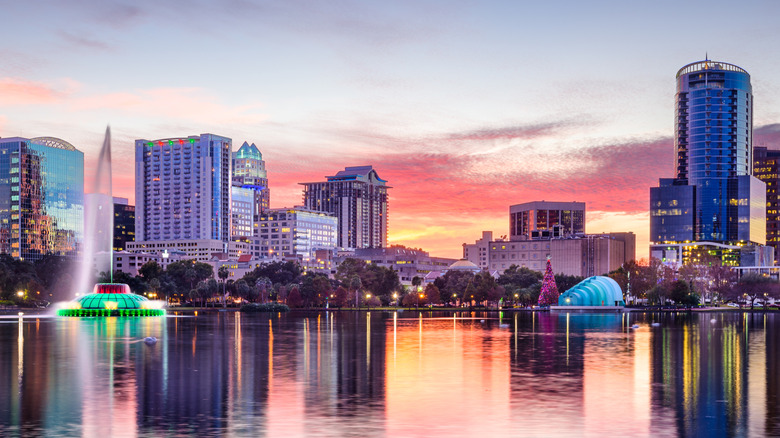 Lake Eola Park in central Orlando, Florida