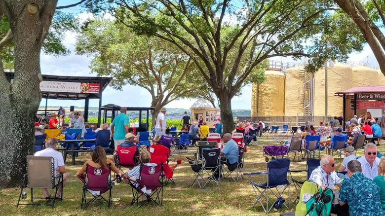 Lakeridge Winery visitors gather for live music