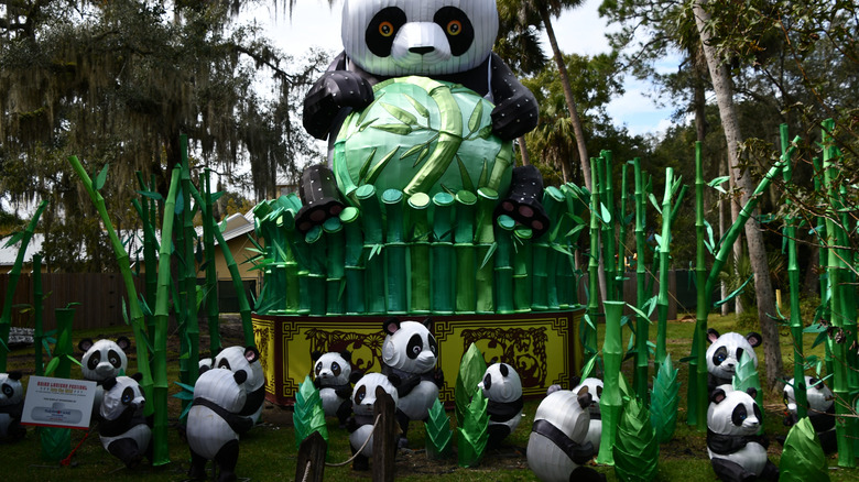 Panda statues at Central Florida Zoo and Botanical Gardens