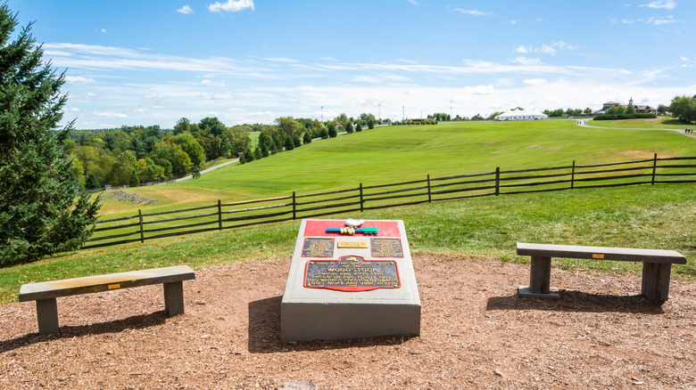 Woodstock monument in Bethel, New York