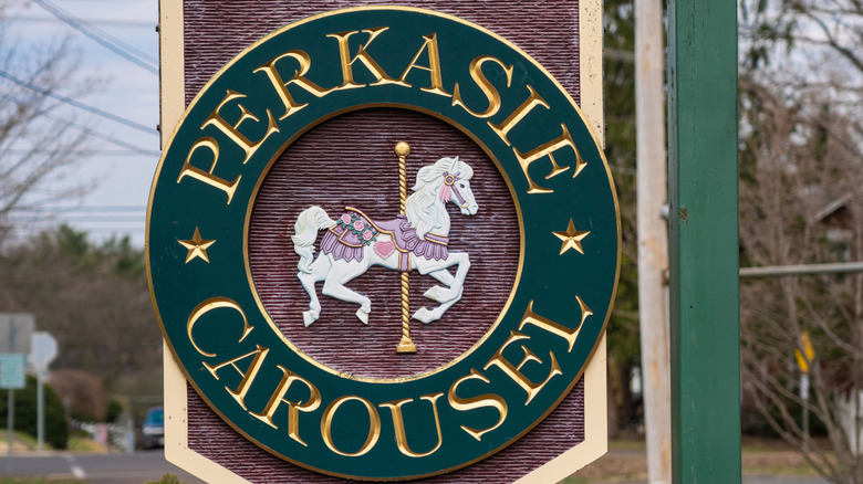 The sign for the Perkasie Carousel.