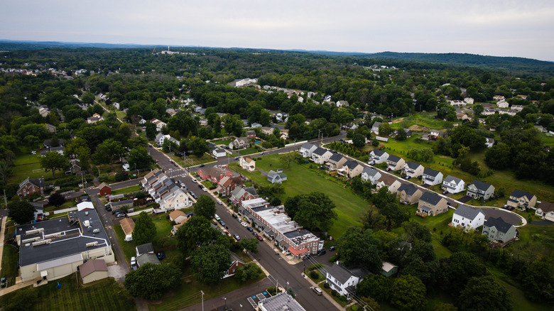 Aerial view or Perkasie, Pennsylvania