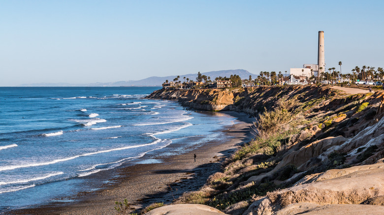 A view of South Carlsbad State Beach, California