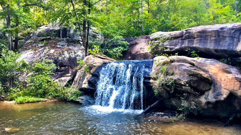 Waterfall at Chau Ram Park in South Carolina