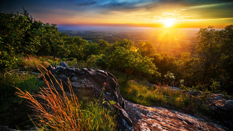 sunset at Kennesaw Mountain National Battlefield Park in Georgia