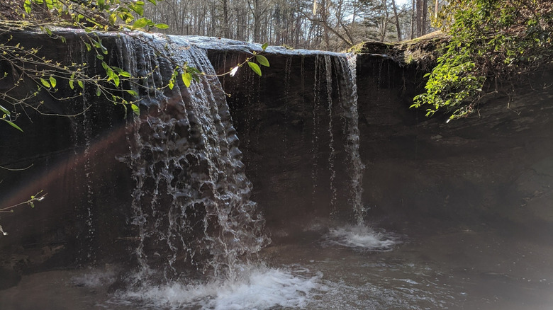 The waterfall at Henderson Falls Park in Toccoa, Georgia
