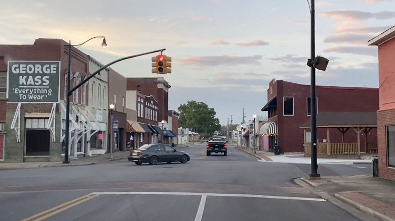 Downtown street scene in Piedmont