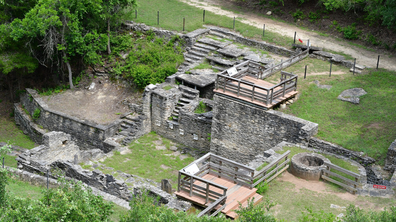 The remains of the Kreische Brewery in La Grange, TX