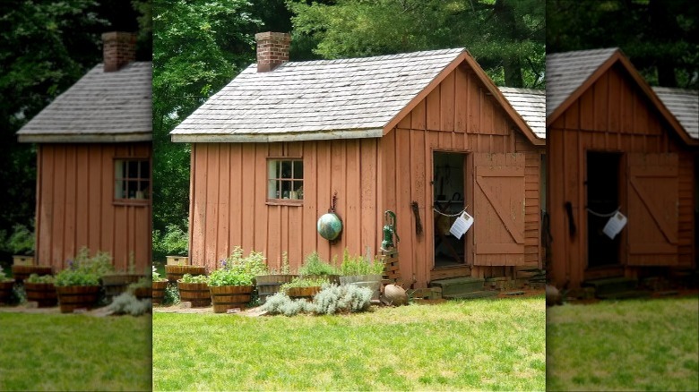 Herb garden shed at the Benson-Hammond historic house in Maryland.