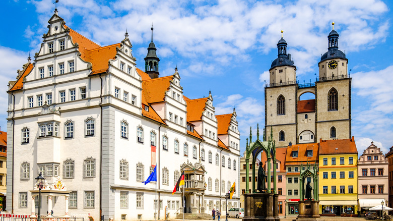 View of the main Market Square in Wittenberg