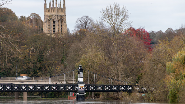 The River Trent flowing beneath a historic bridge in Burton upon Trent