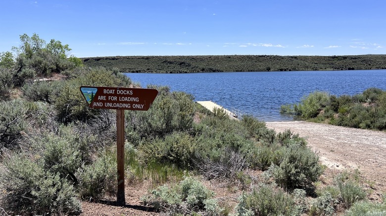 The Moonstone Landing site on Magic Reservoir at a high water level