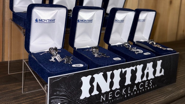 Silver jewelry on display from Montana Silversmiths