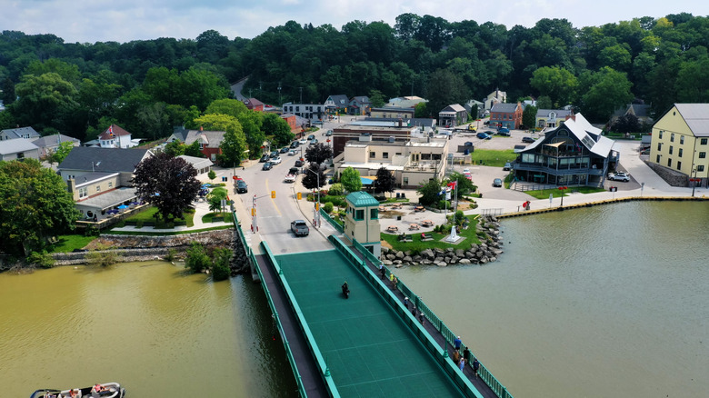 A bridge leading into the town of Port Stanley