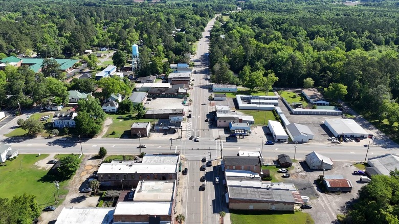 Aerial view of St. George, South Carolina