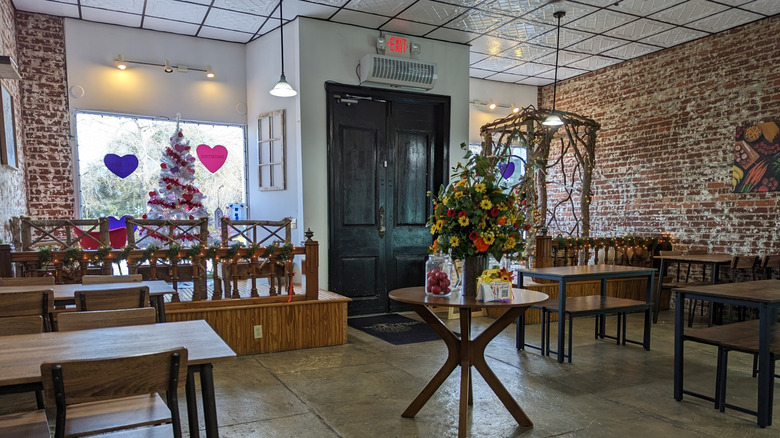 Interior of the Orchard Cafe in Manning