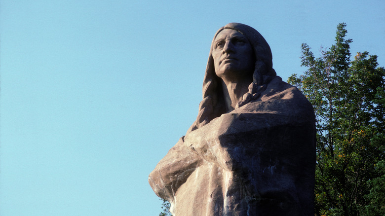 The famed Eternal Indian State at Lowden State Park in Illinois